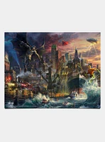 DC Comics Justice League Showdown At Gotham City Pier Art Print