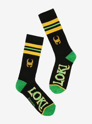 Marvel Loki Logo Crew Socks