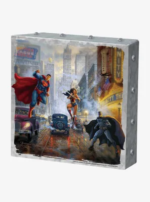 DC Comics Batman Superman Wonder Woman 10" x 10" Metal Box Art
