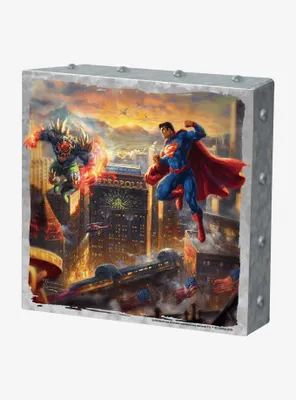 DC Comics Superman Man Of Steel 10" x 10" Metal Box Art