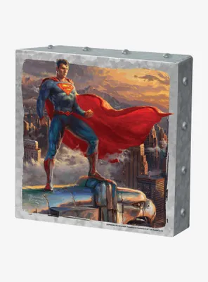 DC Comics Superman Protector Of Metropolis 10" x 10" Metal Box Art