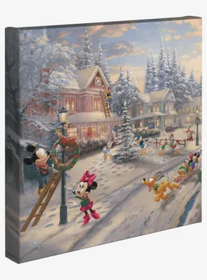 Disney Mickey's Victorian Christmas 14" X 14" Gallery Wrapped Canvas