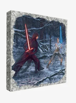 Star Wars The Duel Rey Vs. Ren 14" x 14" Metal Box Art