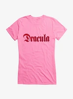 Universal Monsters Dracula Logo Script Girls T-Shirt