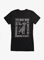 Universal Monsters The Wolf Man Tales Of Beast Girls T-Shirt