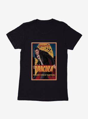 Universal Monsters Dracula Bloody Terror Of Transylvania Womens T-Shirt