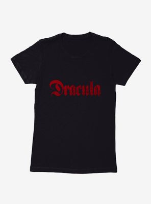 Universal Monsters Dracula Logo Script Womens T-Shirt