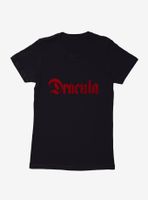 Universal Monsters Dracula Logo Script Womens T-Shirt