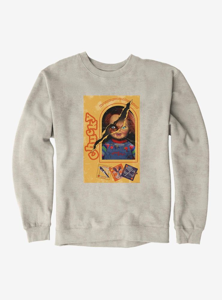 Chucky Doll Box Torn Sweatshirt