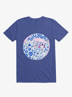 Blue Spotted Cat Bath Royal T-Shirt