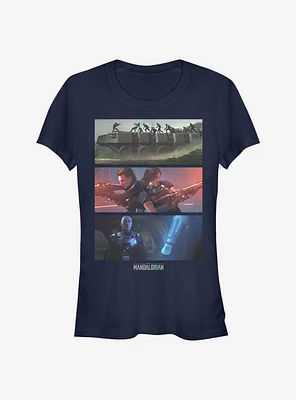 Star Wars The Mandalorian Battle Scene Girls T-Shirt