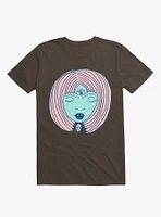 3 Eyed Girl Crystal Brown T-Shirt