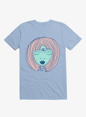 3 Eyed Girl Crystal Light Blue T-Shirt