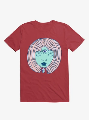 3 Eyed Girl Crystal Red T-Shirt