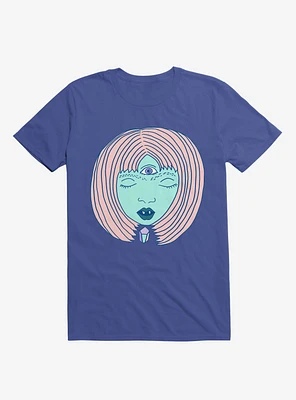 3 Eyed Girl Crystal Royal Blue T-Shirt