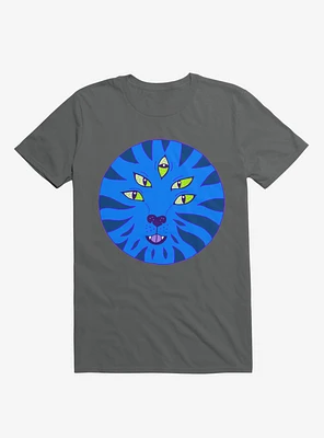 Blue Tiger Five Eyes Charcoal Grey T-Shirt