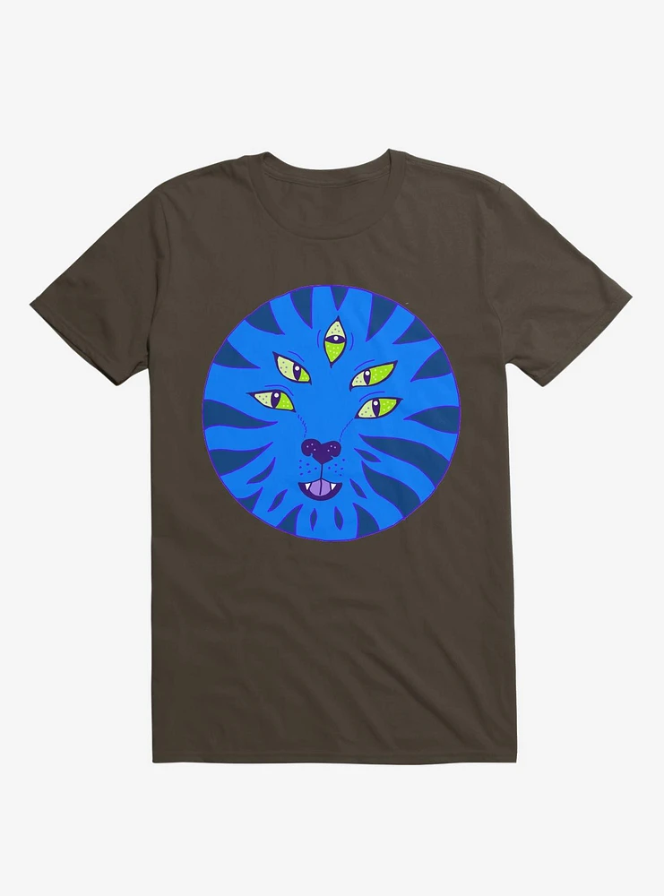Blue Tiger Five Eyes Brown T-Shirt