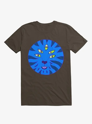 Blue Tiger Five Eyes Brown T-Shirt
