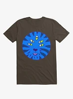 Blue Tiger Five Eyes Brown T-Shirt
