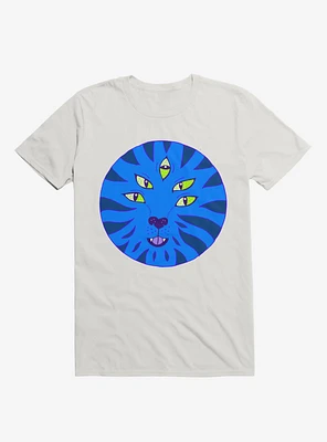 Blue Tiger Five Eyes White T-Shirt