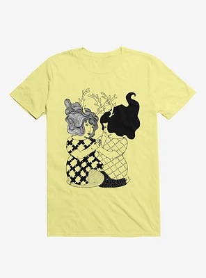 Love Of Two Deer Girls Corn Silk Yellow T-Shirt