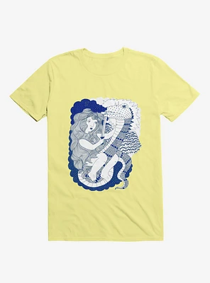 Dragon Slayer Girl Corn Silk Yellow T-Shirt