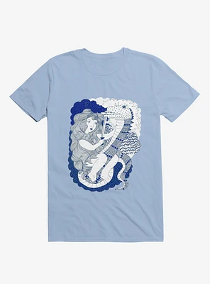 Dragon Slayer Girl Light Blue T-Shirt