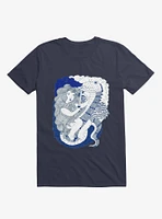Dragon Slayer Girl Navy Blue T-Shirt