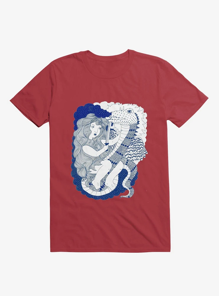 Dragon Slayer Girl Red T-Shirt