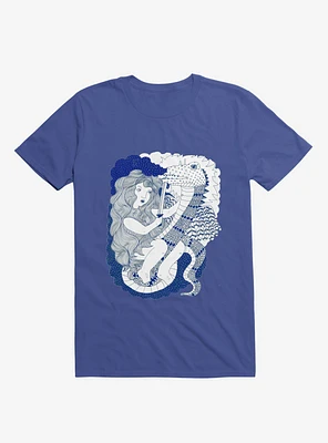 Dragon Slayer Girl Royal Blue T-Shirt