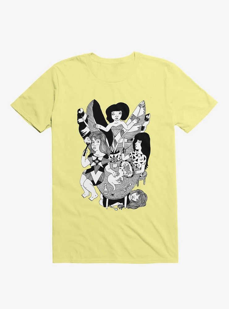 Friends Jungle Feast Corn Silk Yellow T-Shirt