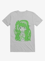 Lizard Eating Girl Lizzie Ice Grey T-Shirt