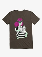 Not This Resistance Striped Blindfold Brown T-Shirt