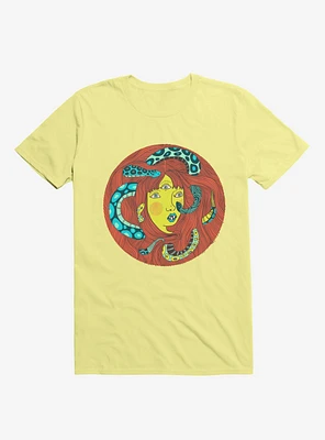 Snakes Her Hair Corn Silk Yellow T-Shirt