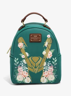 Loungefly Marvel Loki Floral Mini Backpack - BoxLunch Exclusive