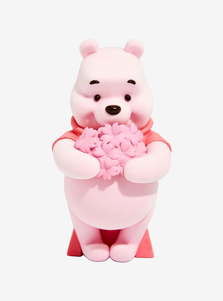 Banpresto Disney Winnie the Pooh Fluffy Puffy Cherry Blossoms Style Pooh (Ver. A) Flocked Figure