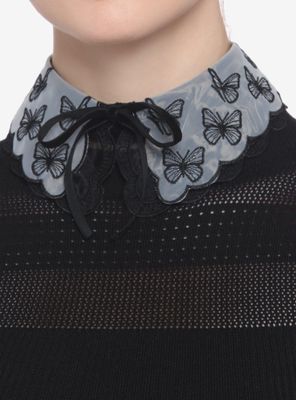 Butterfly Sheer Layered Collar