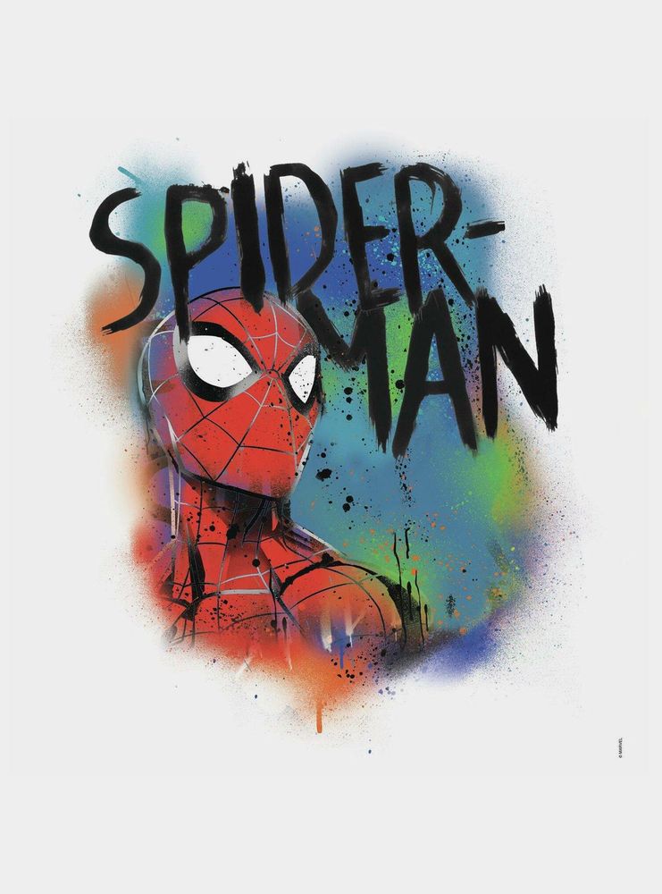 Marvel Spider-Man Classic Graffiti Burst Peel And Stick Giant Wall Decals