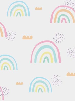 Pink Rainbow's End Peel & Stick Wallpaper