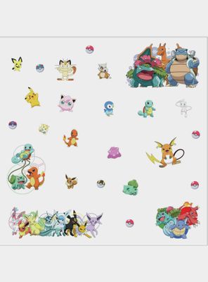 Pokemon Favorite Character Peel And Stick Wall Decals