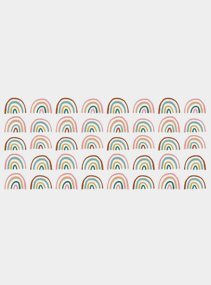 Retro Rainbow Peel And Stick Wall Decals