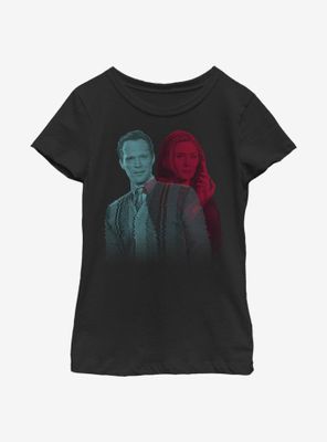 Marvel WandaVision Glitchy Overlay Youth Girls T-Shirt