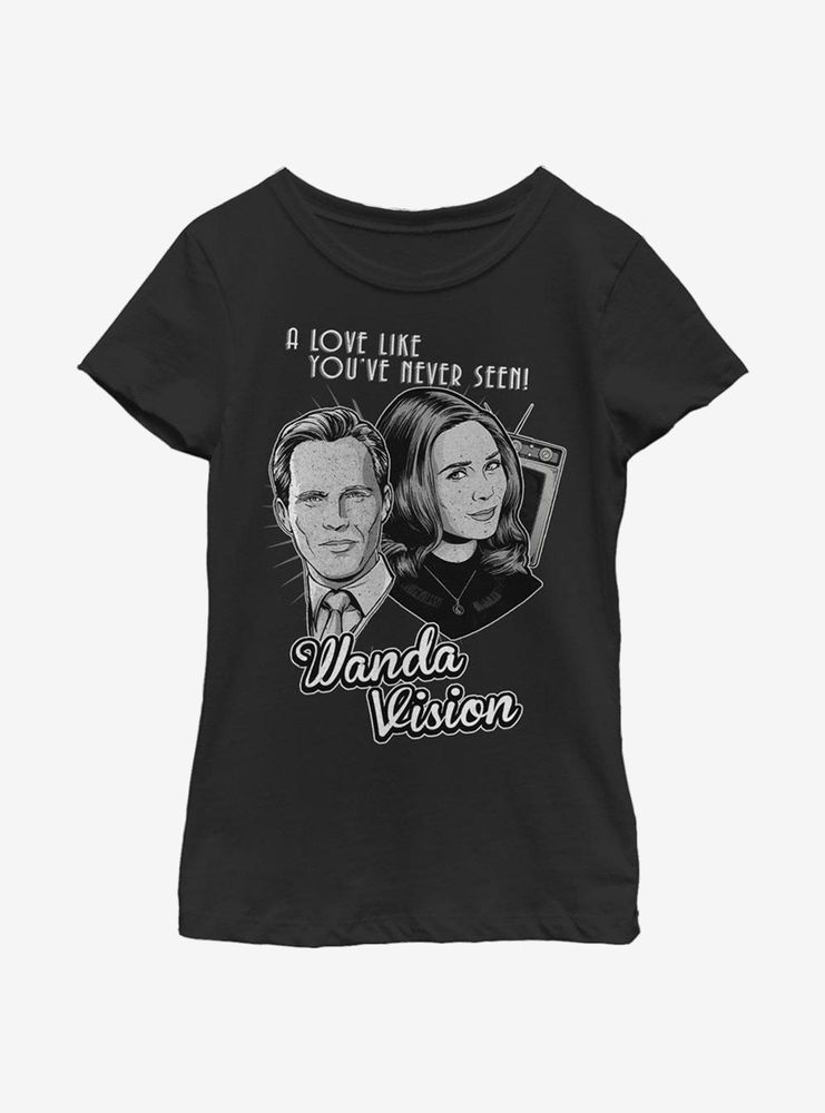 Marvel WandaVision Monochrome Wanda Youth Girls T-Shirt