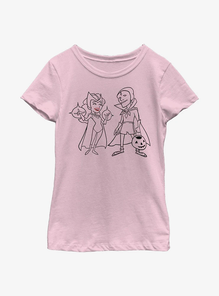 Marvel WandaVision Simple Ink Youth Girls T-Shirt