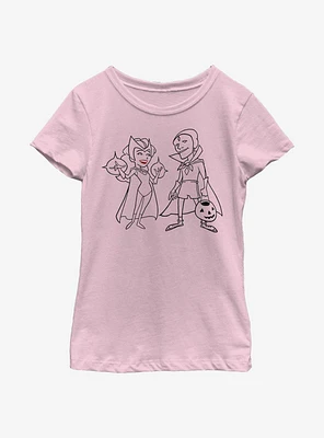 Marvel WandaVision Simple Ink Youth Girls T-Shirt