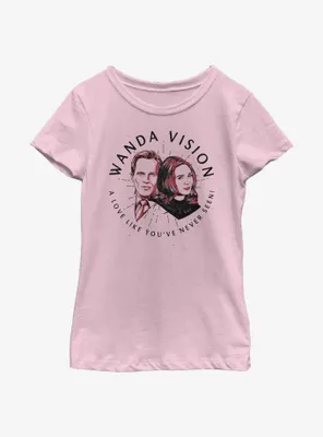 Marvel WandaVision Wanda Badge Youth Girls T-Shirt