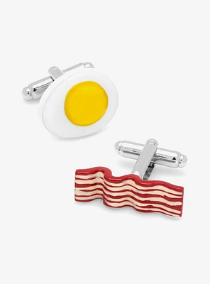 Bacon And Eggs Breakfast Cufflinks