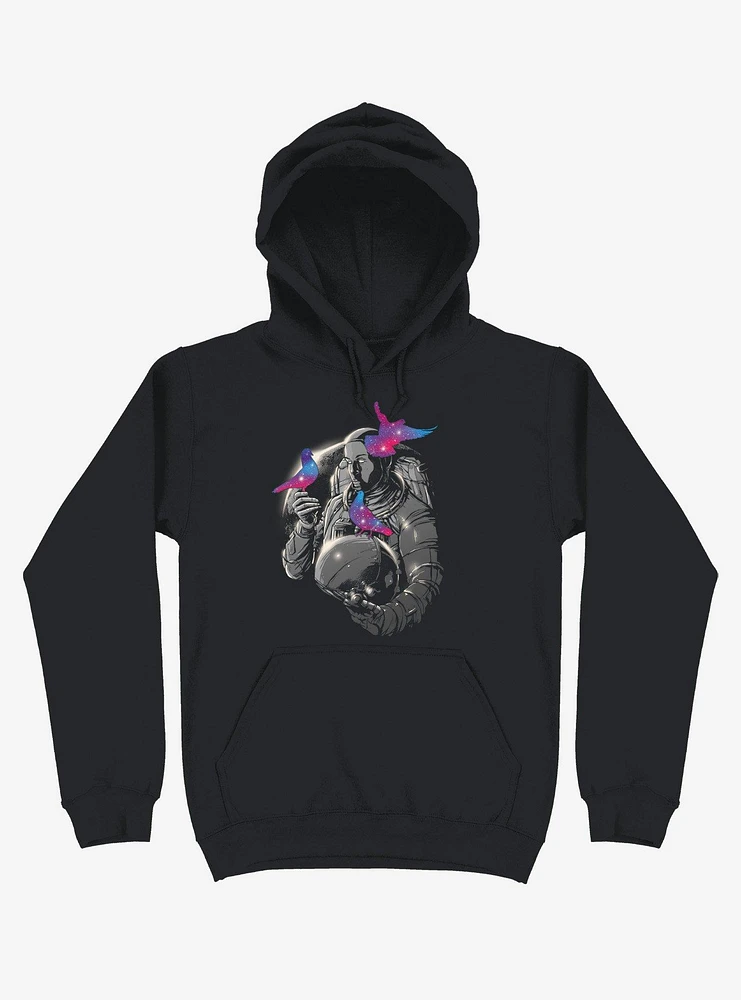 Astronaut A Touch Of Whimsy Black Hoodie