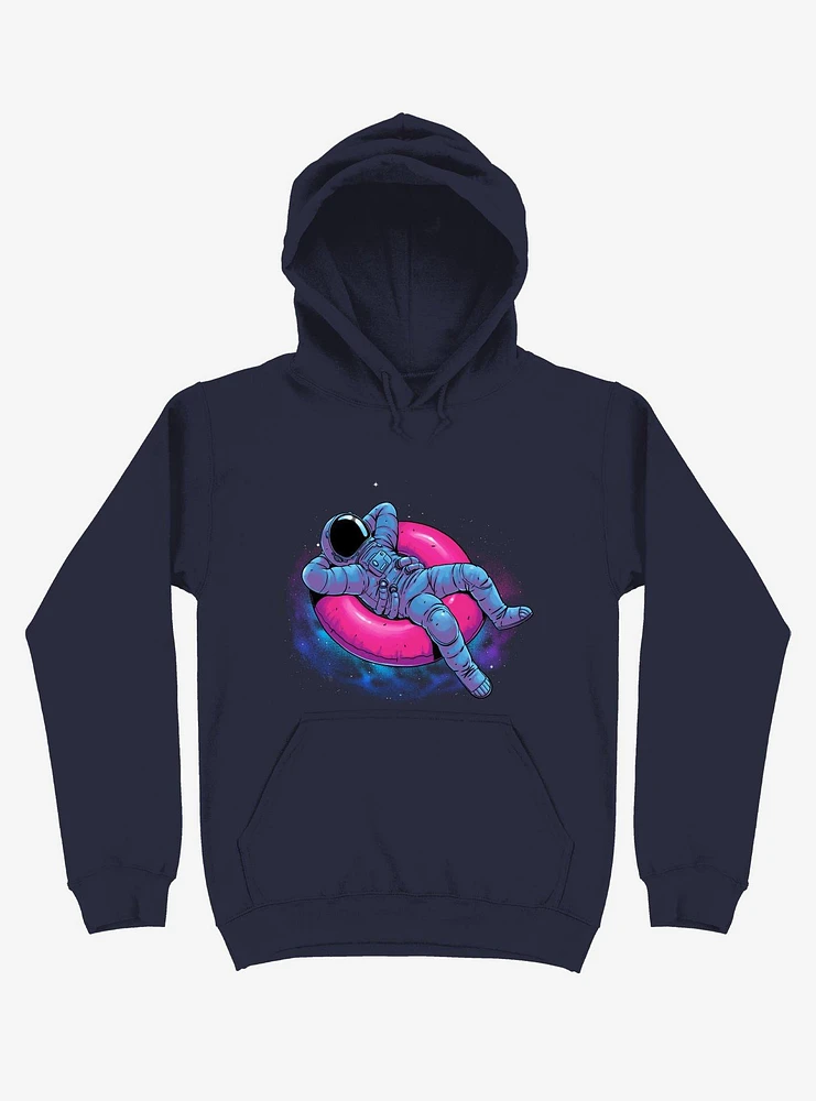 Astronaut Floating Dream Navy Blue Hoodie