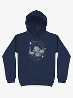 Astronaut Holding Black Hole Navy Blue Hoodie